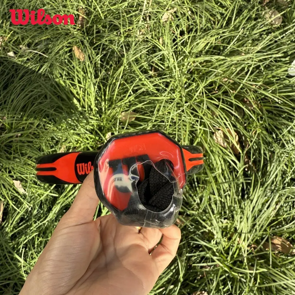 

Wilson Professional Tennis Rackets Carbon Fibre Surface Diamond Shape with Eva Memory Flex Foam Core Padel Tennis Racquets