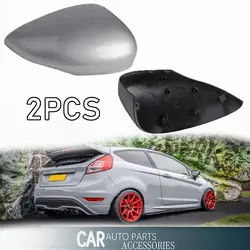 Left/Right Silver Car Side Rear View Wing Mirror Cover Cap Fit For Ford Fiesta MK7 2009-2017 Refit Accessories