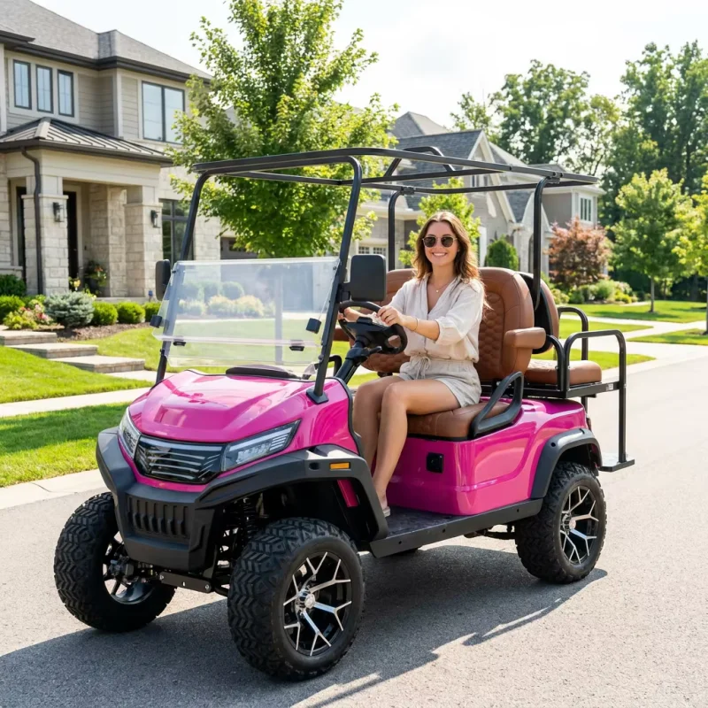 

Advanced 4 Seater Electric Golf Cart Long Lasting Lithium Cells Quick Charge Feature for Urban Area Shuttle EVAdvanced 4 Seater
