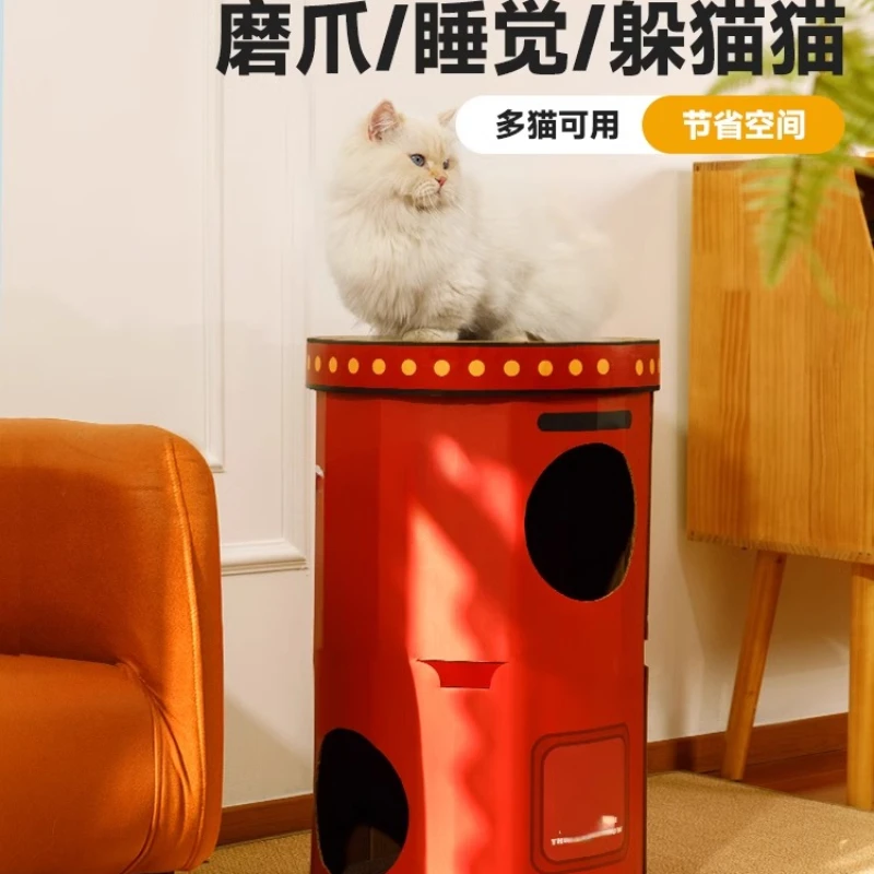 

Wear-resistant vertical cat claw board scratch-resistant carton cat nest integrated corrugated cat toy durable.