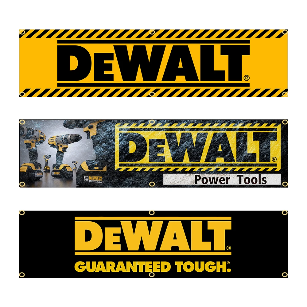 60X240cm Dewalts Banner Flag Polyester Printed Garage or Outdoor Decoration Tapestry