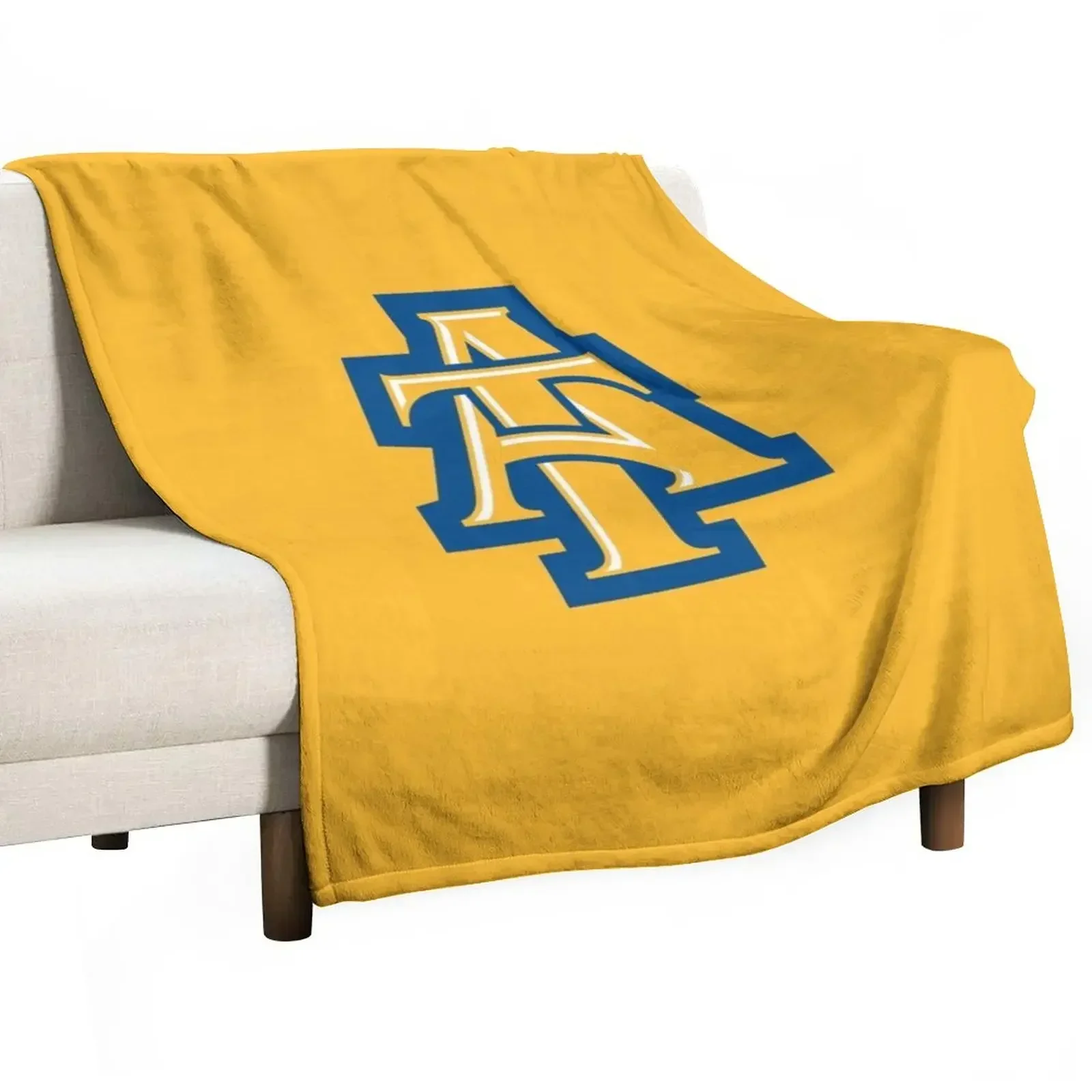 The A&T Aggies Team Throw Blanket for sofa Plaid on the sofa Cute Plaid Soft Plaid Blankets