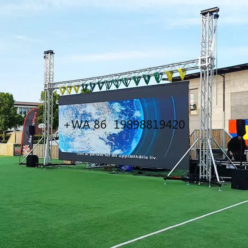 

Настраиваемая стена 500x500 на открытом воздухе P2.6, аренда дисплея, портативный фон для церковной сцены, экран, уличная светодиодная видеостена