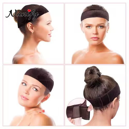 Nunify Non-slip Soft Velvet Women  Wig Grips Headband Women Velvet Wig Accessories Grip Scarf Headband Adjustable - Image 6