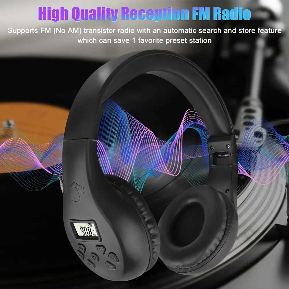 Portable FM Radio Headphone Radio Receiver Stereo Headset Radio Earphone Receiver For Conference Simultaneous Interpretation