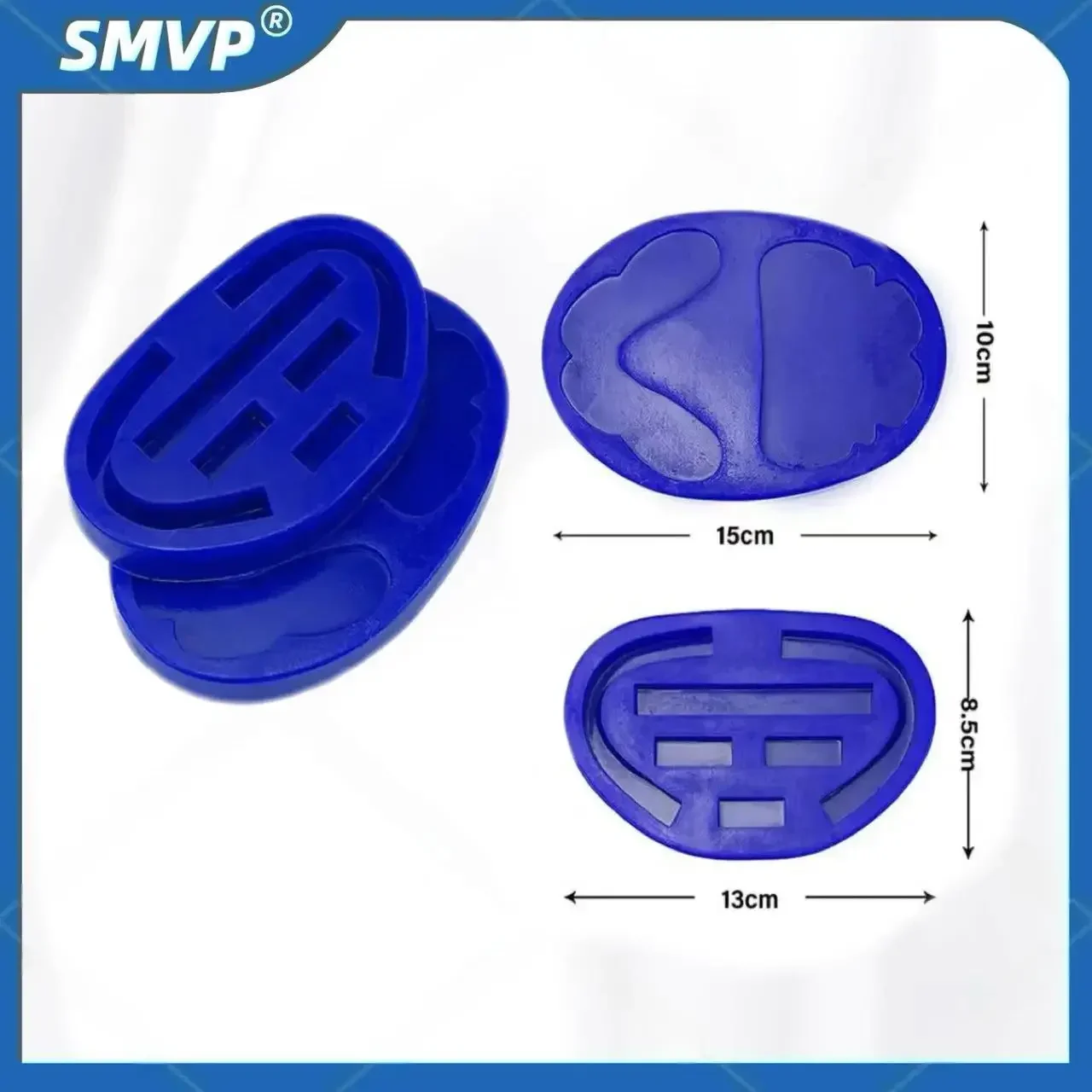 Dental Individual Tray Wax Rim Silicone Rubber Implant Molding Mould Blue Teeth Model Base Tool 1Pc/2Pcs