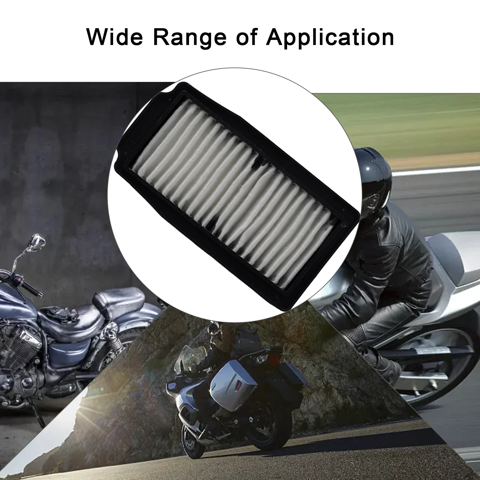 Motorcycle Accessories Air Filter For SUZUKI GW250 13780-48H00 Black Filter For SUZUKI Replacement High Quality