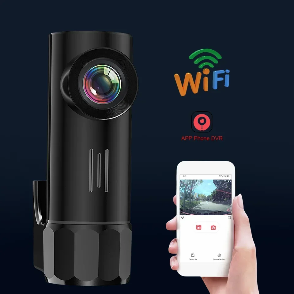 New 1080P Car Recorder, Car Monitoring Camera With Infrared Night Vision, Loopable Recording Wifi HD Cell Phone Interconnection