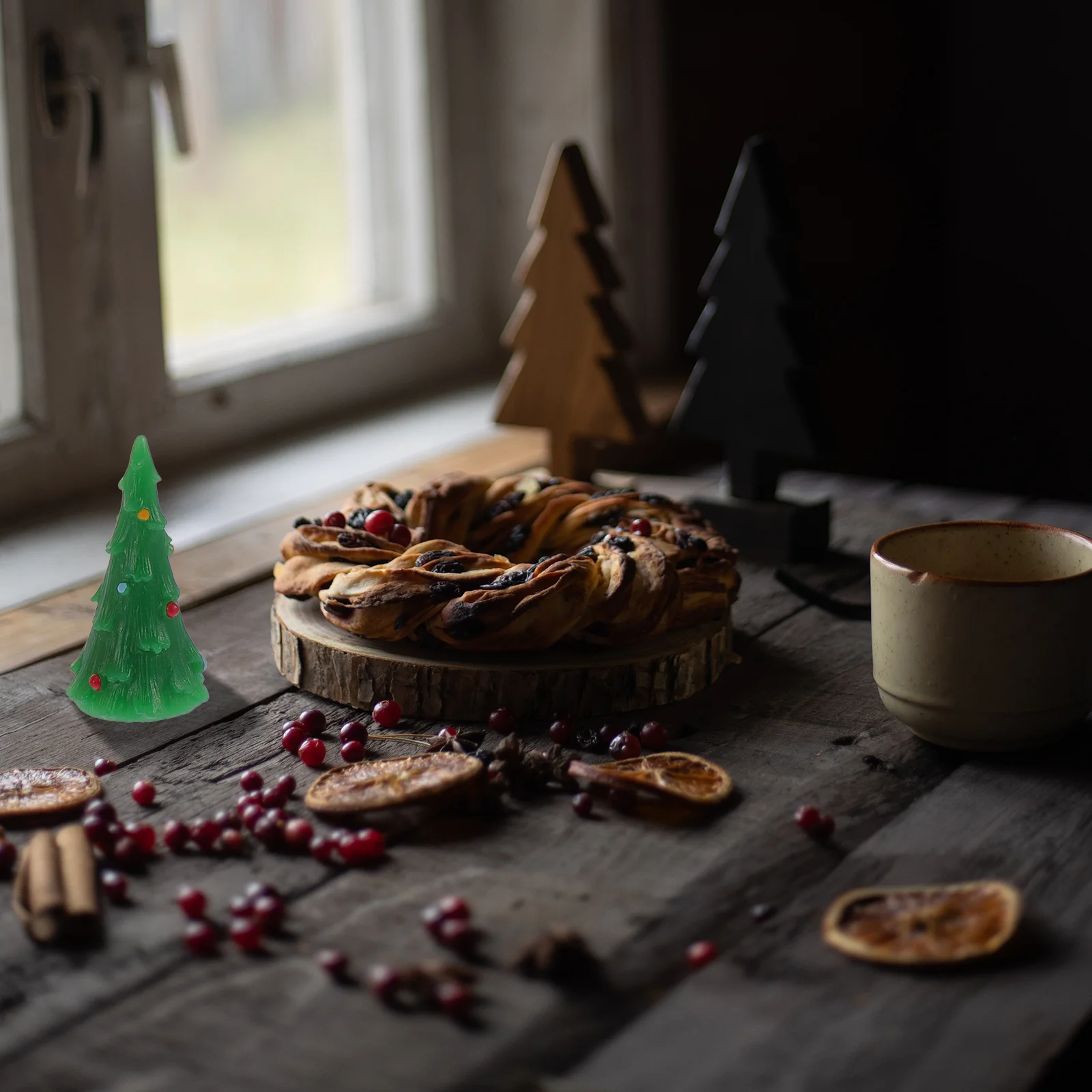 8 قطع من حلي عيد الميلاد الاحتفالية المصنوعة من الراتنج لديكور مشهد عيد الميلاد لغرفة المعيشة وغرفة النوم وأفكار هدايا العيد