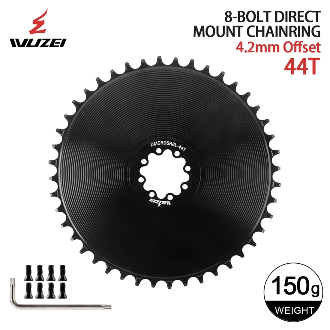 WUZEI 8 Schrauben Kettenblatt für SRAM AXS Force Red Direct Mount Rennrad Kettenblatt 40 42 44 46T48T8 Bolzen schmale breite Krone