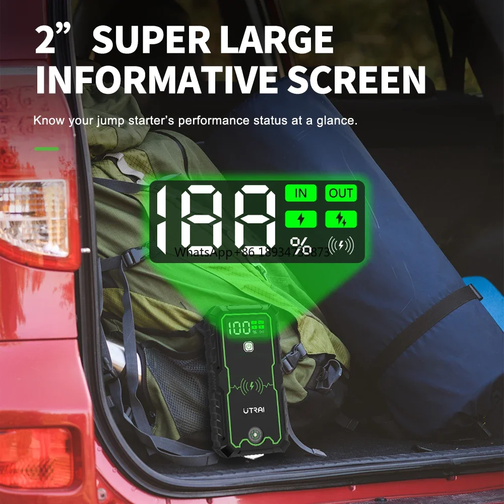 UTRAI شاحن الطوارئ المحمول 2500A قوة البنك بطارية ليثيوم أيون سيارة الداعم بدء التشغيل جهاز 12 فولت سيارة الانتقال كاتب JS-1 PRO