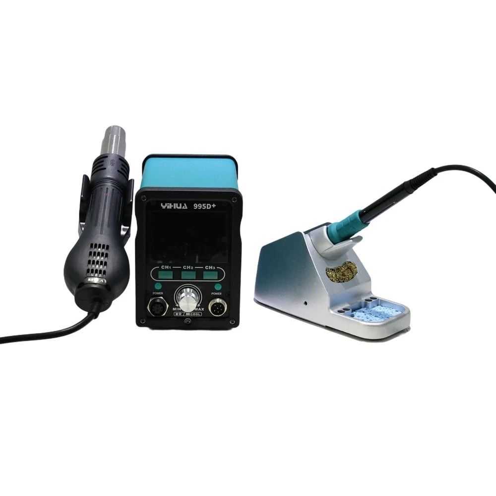 

CH1/CH2/CH3 Three Storage YIHUA 995D+ Desoldering Hot air Rework Soldering Station