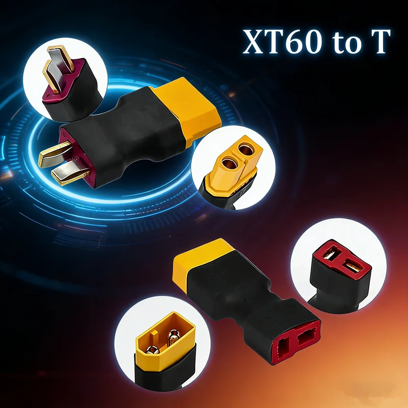 XT60 Male/Female To T Male/ Female and T-Plug Male/Female To XT60 Male/Female Connector Conversion Adapter for RC Battery
