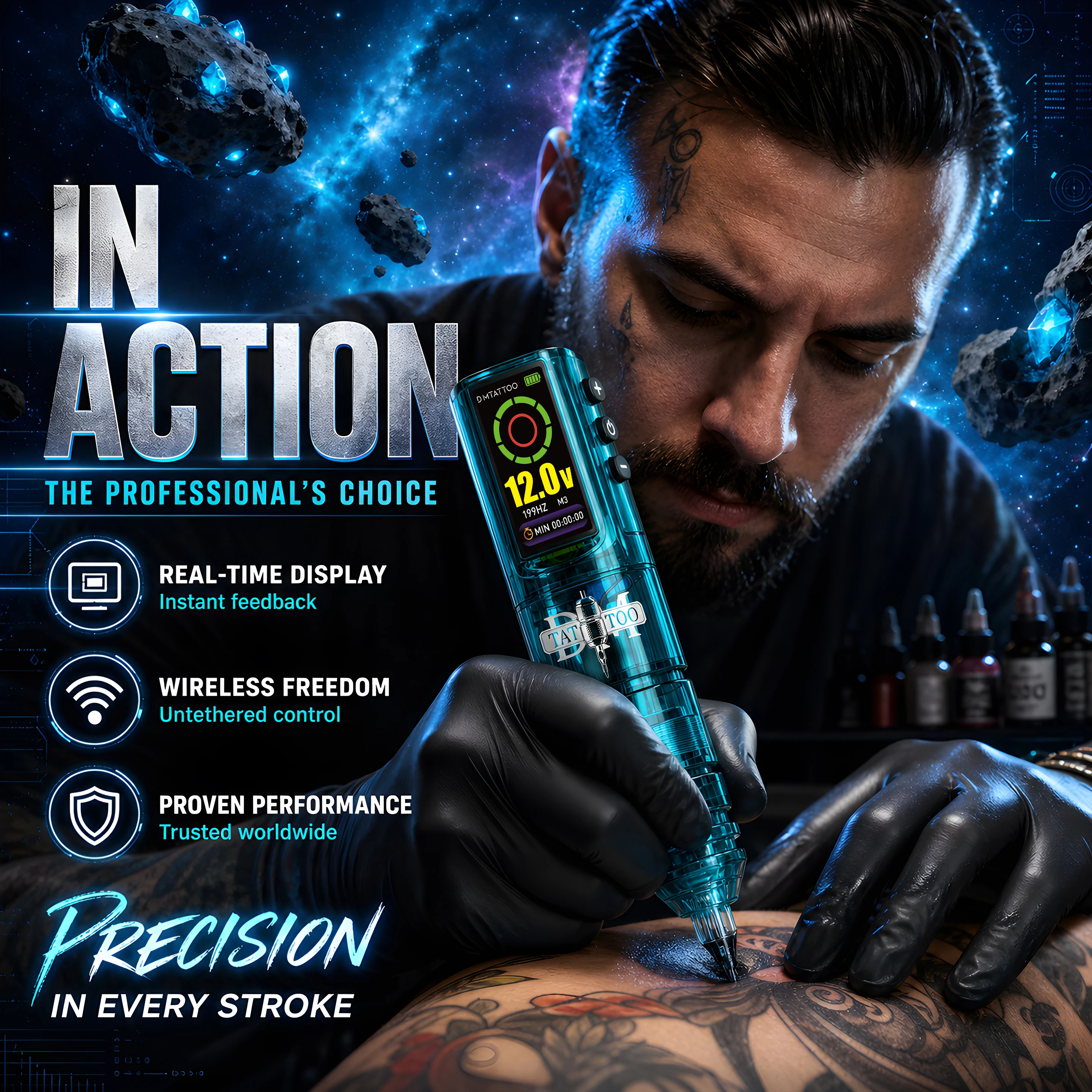 DM Wireless Tattoo Machine Kit - Transfer Pen Ink 评论和价格