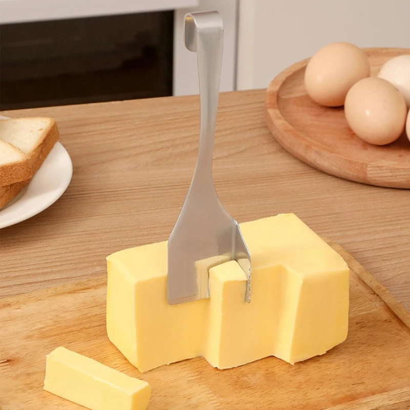 Butter Cutter Stainless Steel Kitchen Baking Tools Cheese Slicer Household Creative Baking Gadget Butter and Jam Spreading Knife