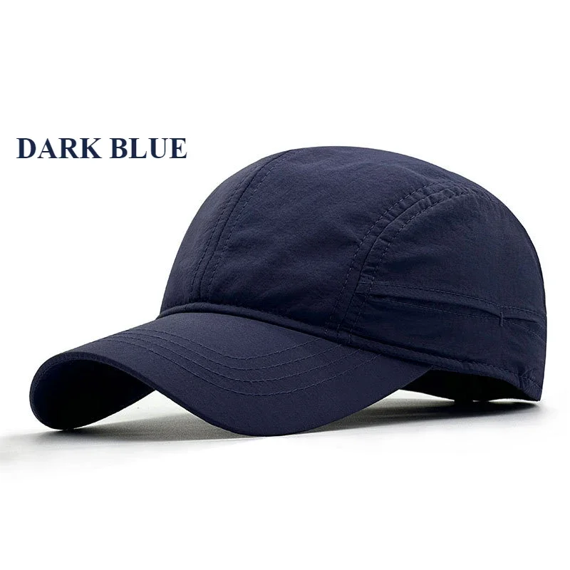 Große Größe XL 65CM Leichte Dünne Schnelltrocknende Baseballkappen Herren Einfarbige Vintage Unisex Sportmütze Verstellbare Trucker-Kappe Snapback-Hüte – Detail 7