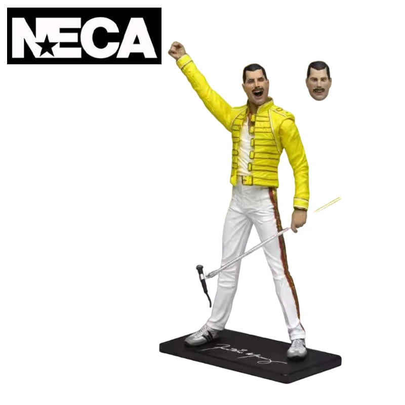 In Stock NECA Original Freddie Mercury Yellow Jacket Version of 7 inches Doll Boy Gift Collection