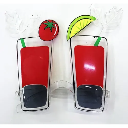 Bs Import Red Color Long Shot Glass Tequila Shaped Christmas Party Sunglasses