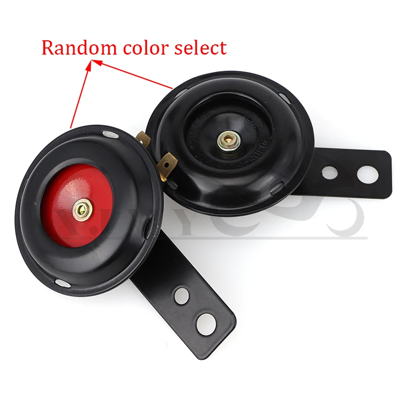 Universal Motorcycle Electric Horn 12V 24V 36V 48V 60V 1.5A Waterproof Round Horn Horn For Scooter Moped Electric Bike