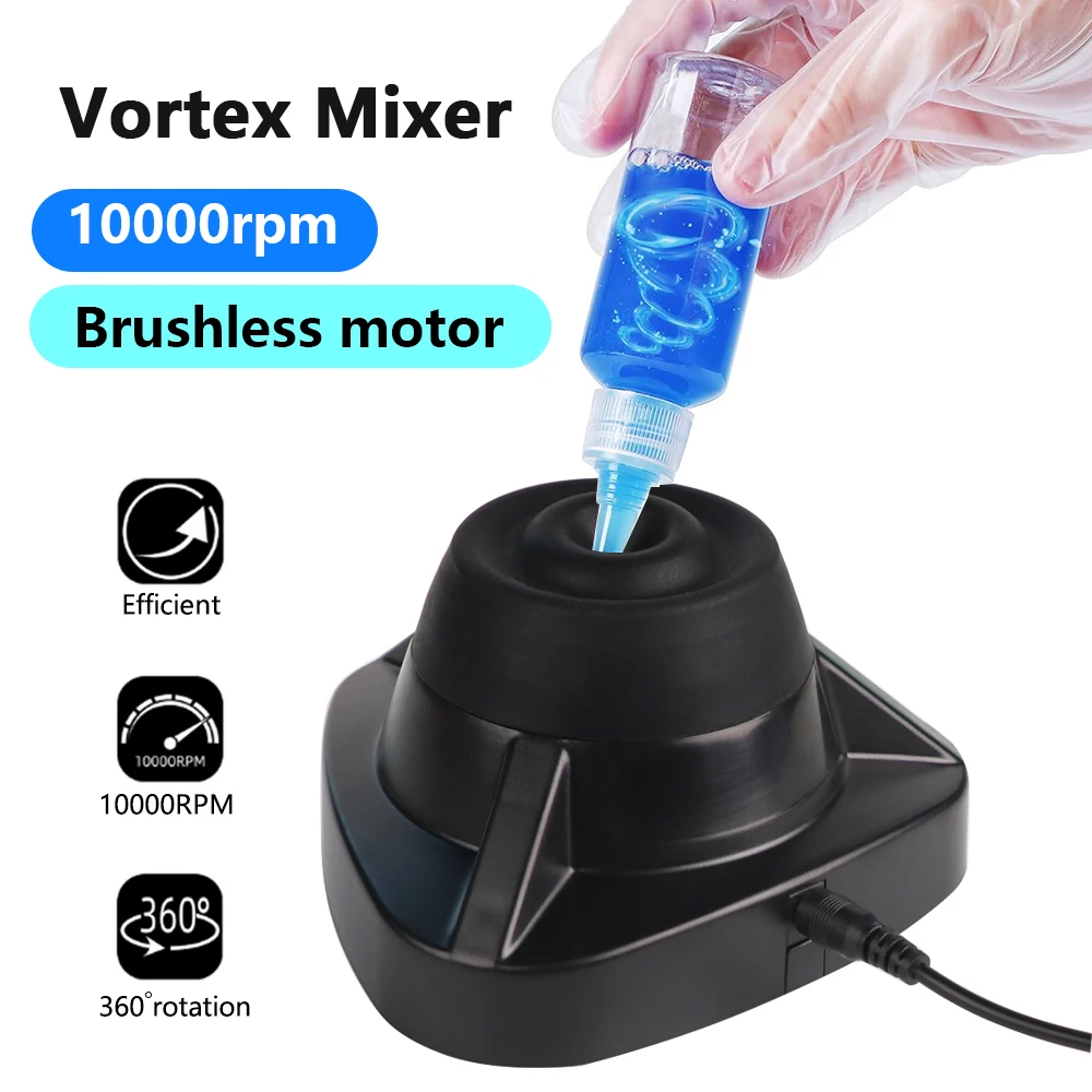 Vortex Mixer 10000RPM Tattoo Ink Pigment Mixer Vibrator Powerful Swirl Shake Mixer for Acrylic Pigments Nail Polish Adhesives
