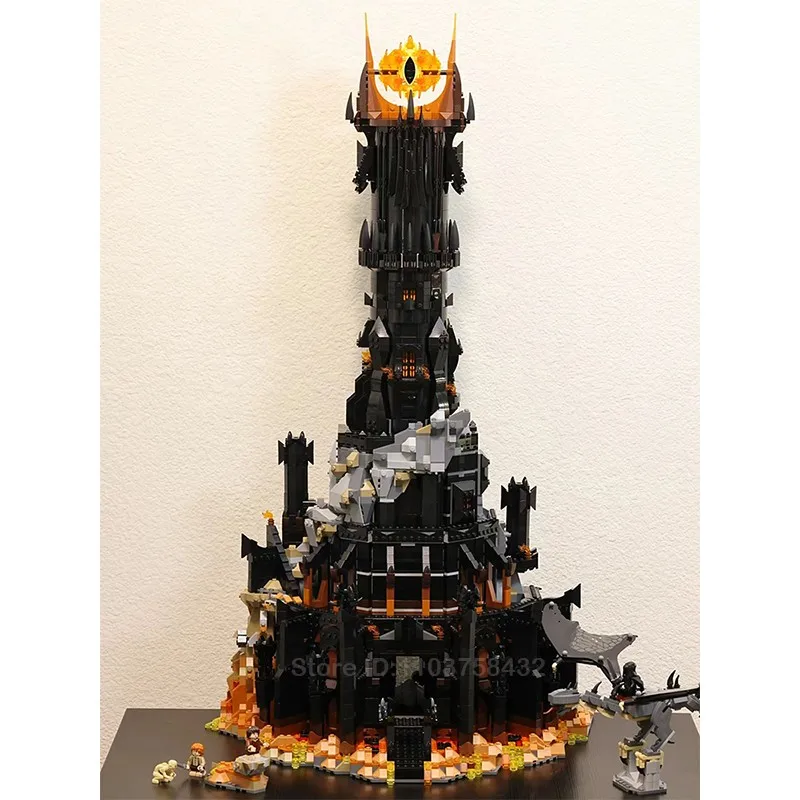 Kreative 5471 stücke Dark Modell 10333 Bausteine Kit Ziegel Schwarz Turm Spielzeug Für Jungen Erwachsene Geburtstag Geschenke Vor Verkauf