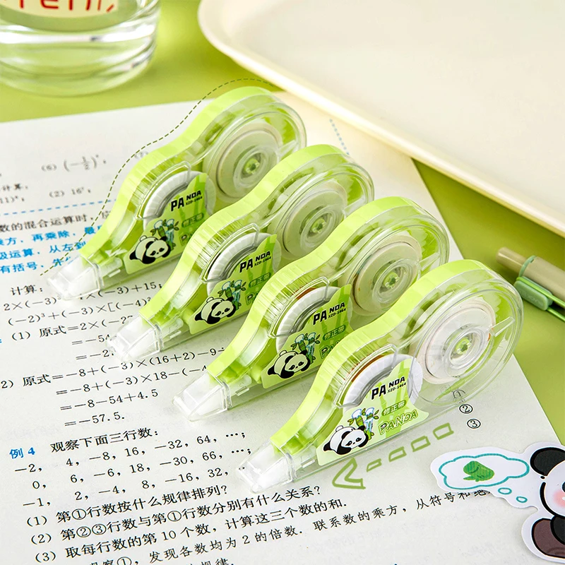 Cute Cartoon Panda Fitas Corretas, Criativo, Grande Capacidade, Fita Corretiva, Material de Escritório Escolar, Fitas Portáteis