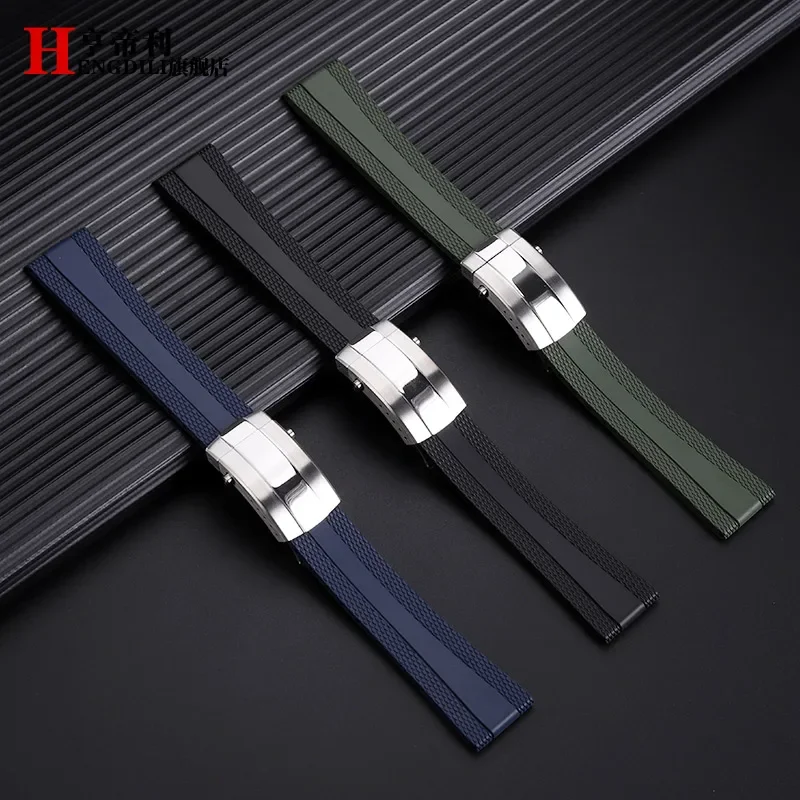 المطاط حزام ساعة اليد ل بريتلينغ المنتقمون الأصفر الذئب A17375 سوبر المحيط تشالينجر 22 مللي متر الرجال سيليكون سوار الرجال حزام الساعات