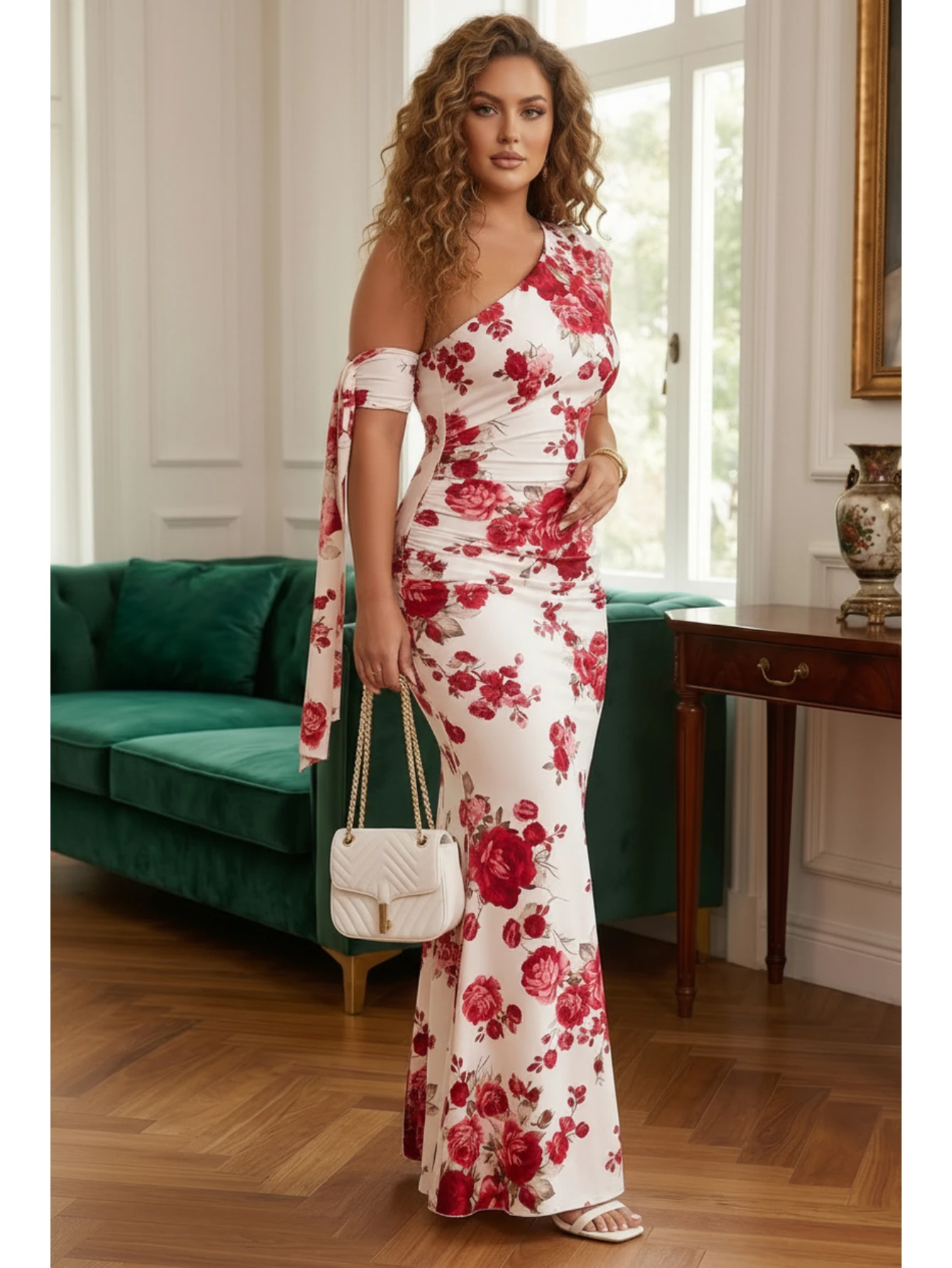 Women's One Shoulder Mermaid Dress Elegant Daily Fashion For Female Outdoor Gathering Matching Outfit