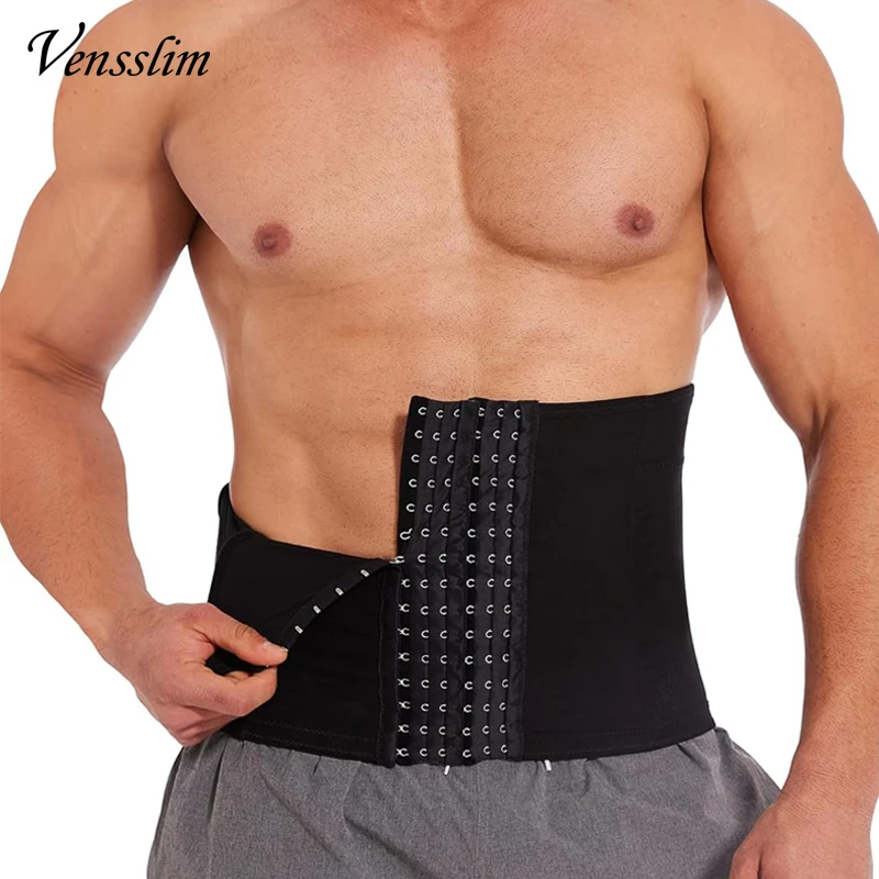 Vensslim Taillentrainer für Herren, Korsett mit 7 Stahlknochen, Bauchgürtel, Taillentrimmer, Bauchgürtel für Fitness, Body Shaper Korsett