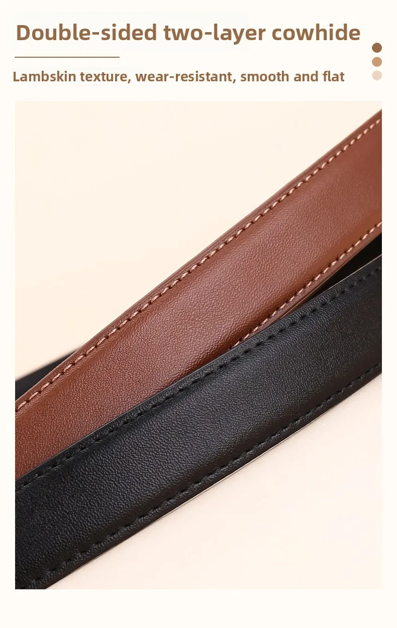 Winter Neuer 2,5 cm Ledergürtel für Damen, Echtledergürtel, Modeaccessoire, Mehrzweck-Taillengürtel, hochwertiges Gefühl, Jea – Detail 4