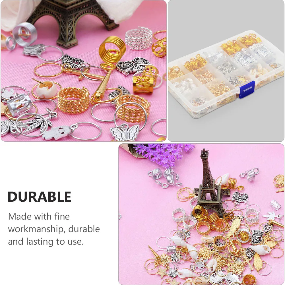 

1 Set Dreadlocks Hairpins Metal Pendants Charms Jewelry Decorations Diy Hair Accessories Rings Buckles Cuffs Beads For Party