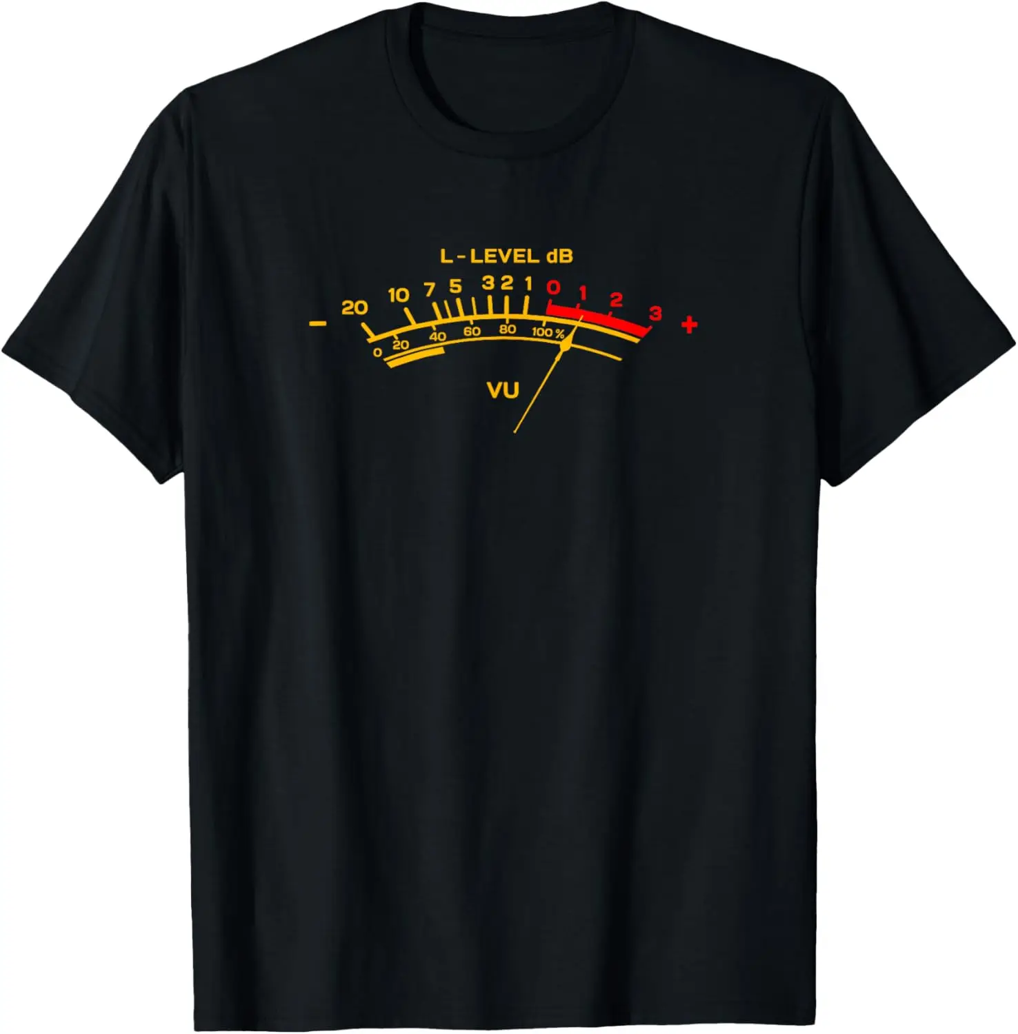 Retro VU Meter Vintage Hi-Fi Audio Stereo Music Sound T-Shirt