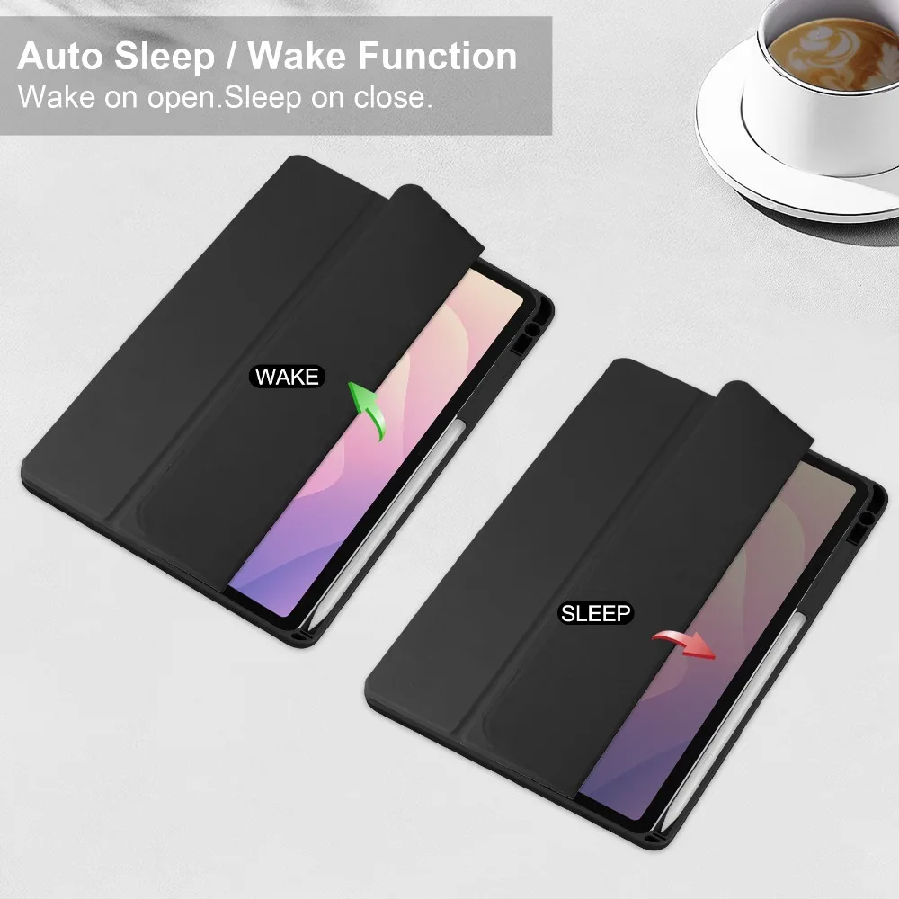 Para Samsung Galaxy Tab S11 11 pulgadas 2025 Funda trasera acrílica magnética con portalápices Funda 5G SM-X730/SM-X736 Funda para tableta de 11"