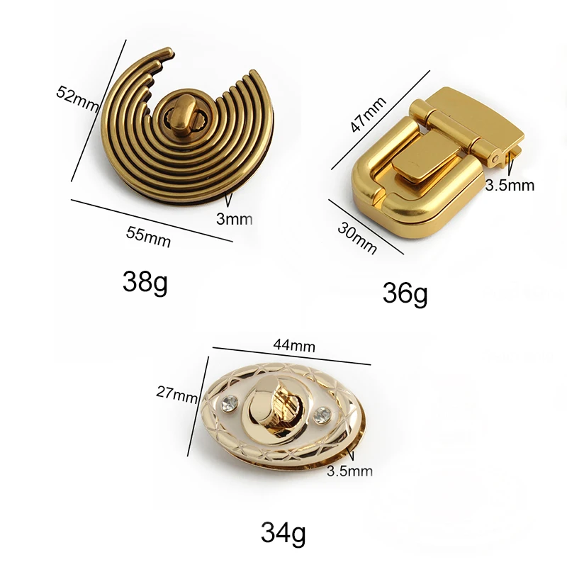 5-20Sets Moon,Cat Shape Metal Press Lock Turn Locks For Luggage Bags Handbag Purse Clasp Closure Custom Twist Lock Accessories