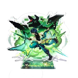 Anime Figure Kinich Mualani Barbatos Cyno Xiao Kaeya Acrylic Stand Model Plate Desk Decor Standing Sign Fans Gifts
