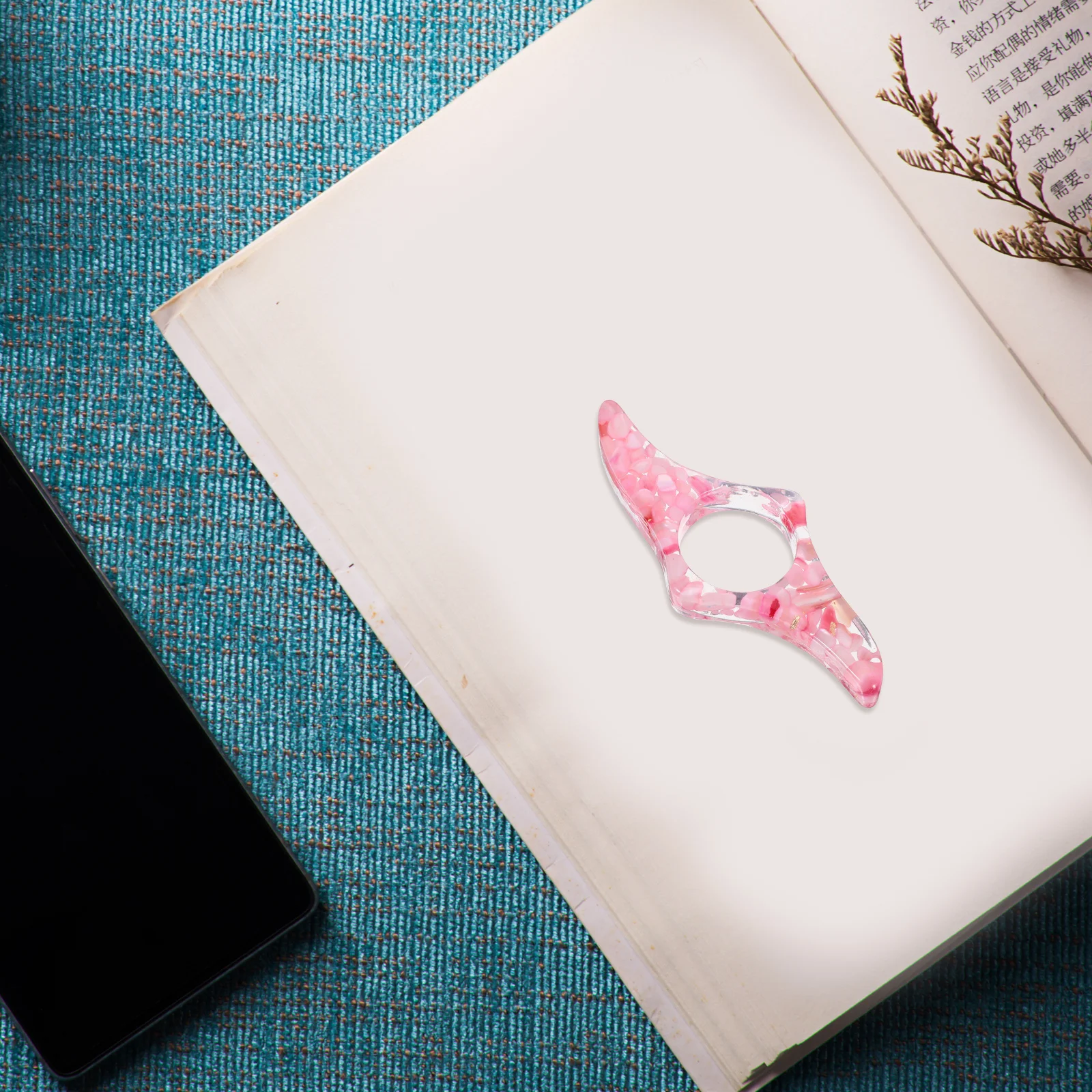 ที่คั่นหนังสือหิน ขนาดมาตรฐาน ใช้ได้กับหนังสือทุกประเภท ช่วยพยุงนิ้วหัวแม่มือ อุปกรณ์อ่านหนังสืออเนกประสงค์ พกพาสะดวก