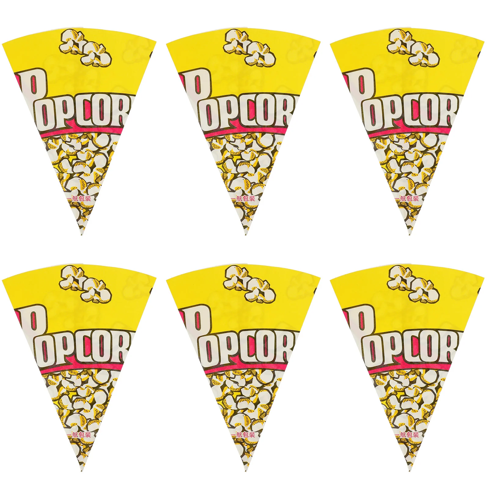 50 Pcs Small Cellophane Bags Self Seal Popcorn Paper Microwave Cone Shaped Child