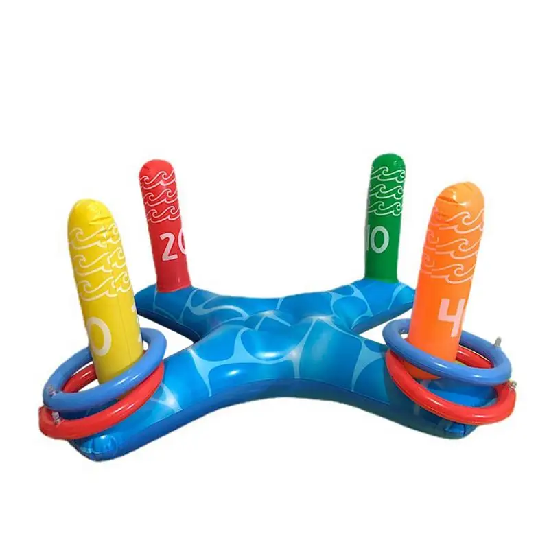 

Inflatable Pool Toss Game Funny Water Games Sport Party Floating Toys Interactive Throwing Ring Water Props Children's