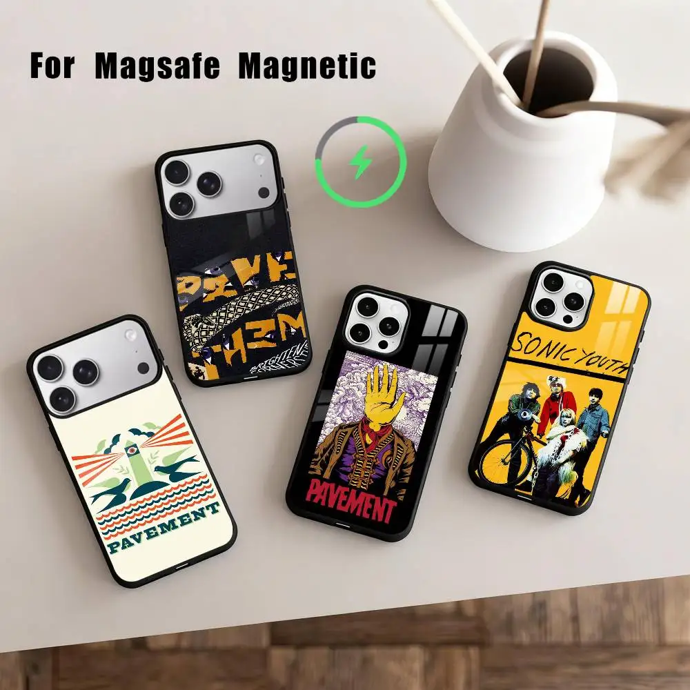 

Indie Rock Band P-Pavement Phone Case For iPhone 17,16,15,14,13,12,Plus,Pro,Max for Magsafe Magnetic Wireless Charging