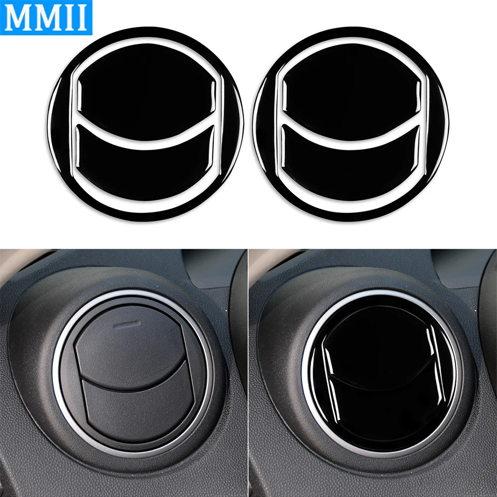 

For Mazda 3 Axela 10-13 Mazdaspeed 3 Piano Black Both Side Air Conditioning Outlet Plastic Plate Trim Cover Car Interior Sticker