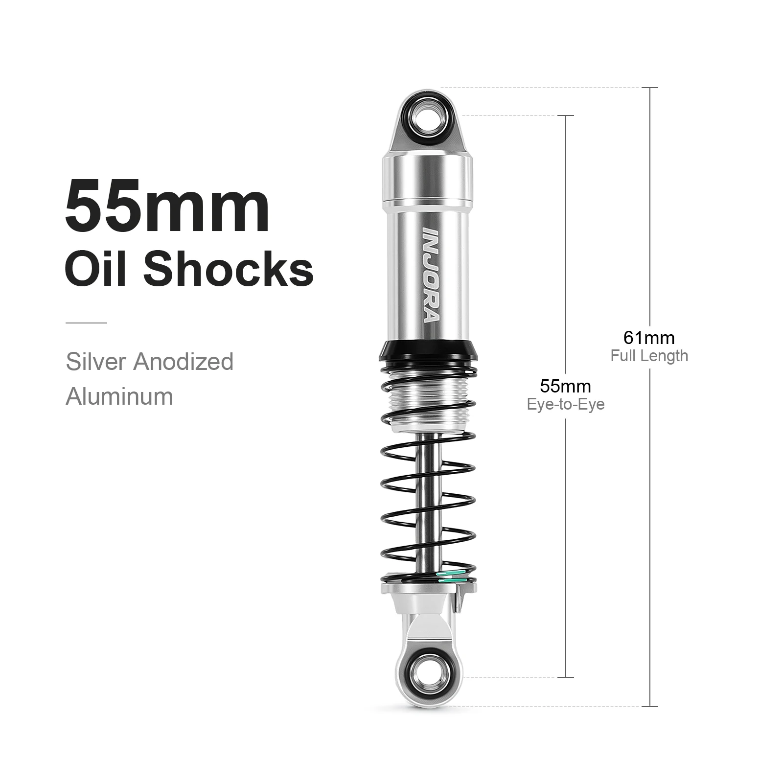 INJORA LS 59mm/55mm Aluminium-Ölstoßdämpfer für 1/18 TRX4M – Detail 36
