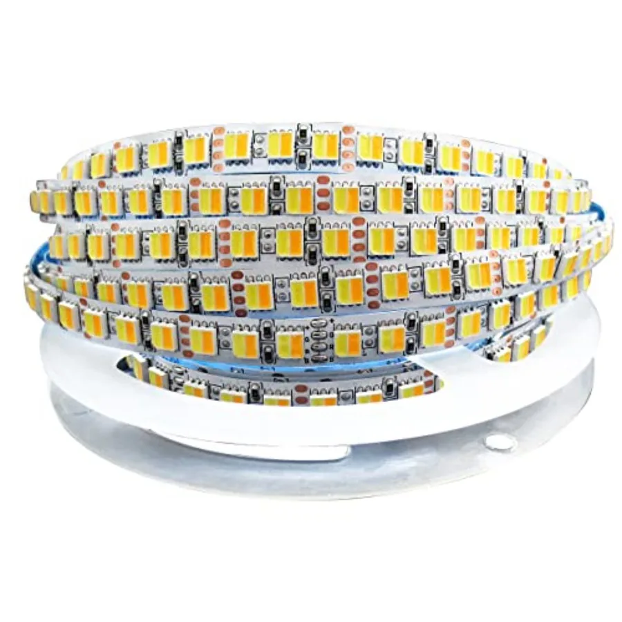 

【New model】12V 2 in 1 LED Strip Lights 16.4ft CCT Cold White + Warm White Color Temperature Adjustable 2800K to 6500K Light Str