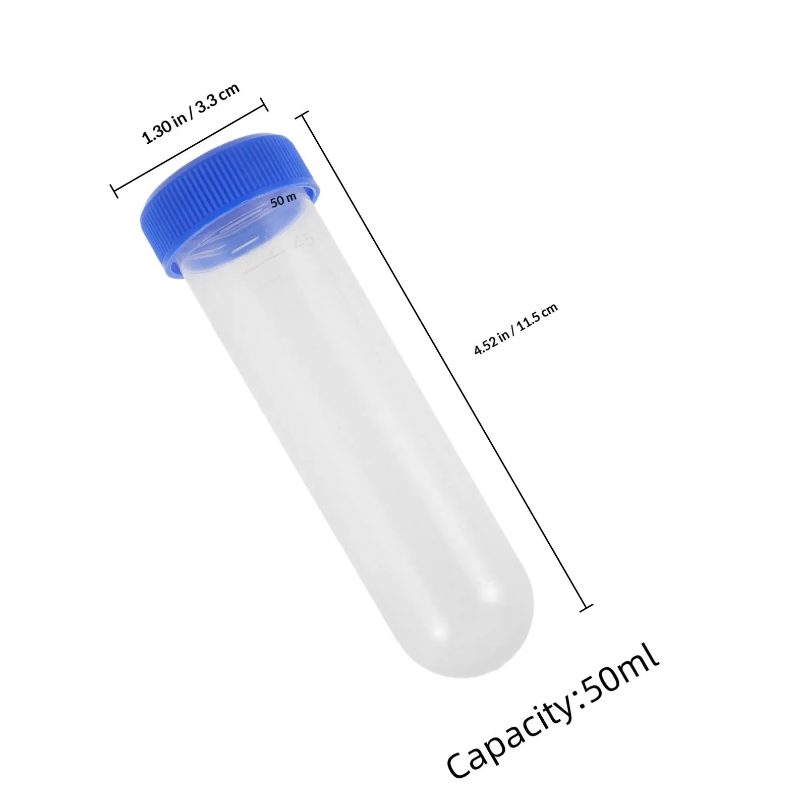 10Pcs 50Ml Test Tubes for Science Experiments Large Capacity Color Mixing Tubes Elementary Steam Educational Roleplay Kit
