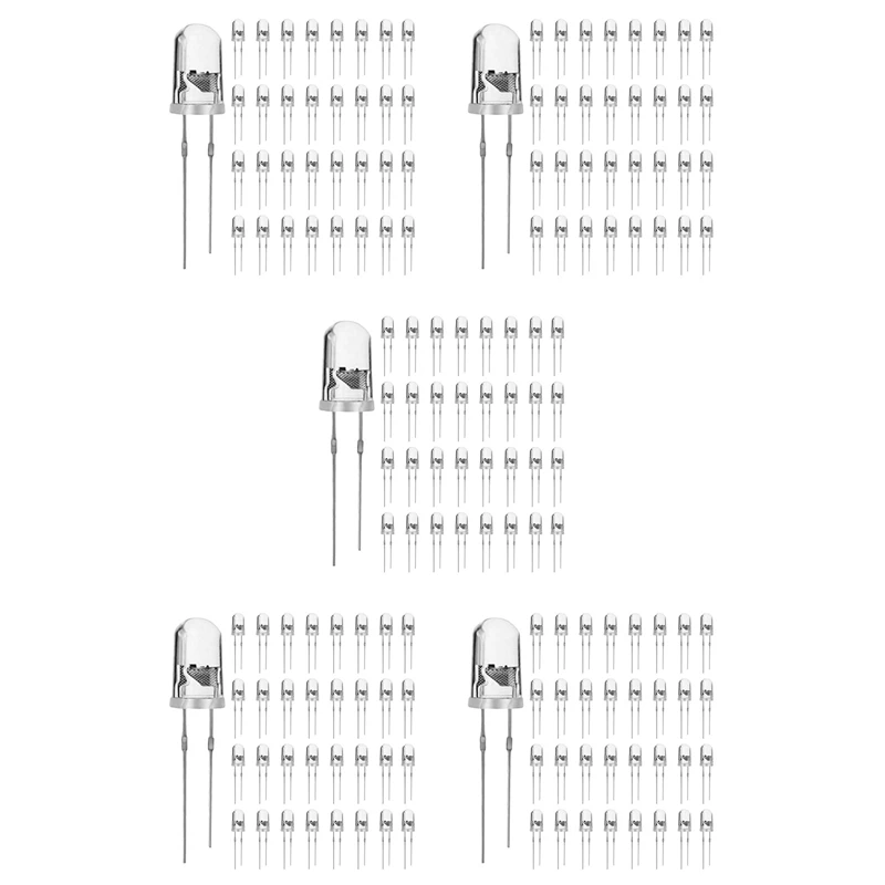 500Pcs/Lot 5Mm Round Purple Uv LED Diode Super Bright Water Clear LED Light Lamp Purple Color