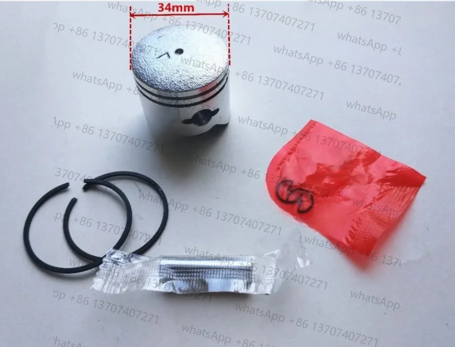 BC260 CG260 Комплект поршня кустореза (34 мм), подходит для цилиндра триммера для травы TL26 26cc, детали в сборе 34F 1E34F.6-6