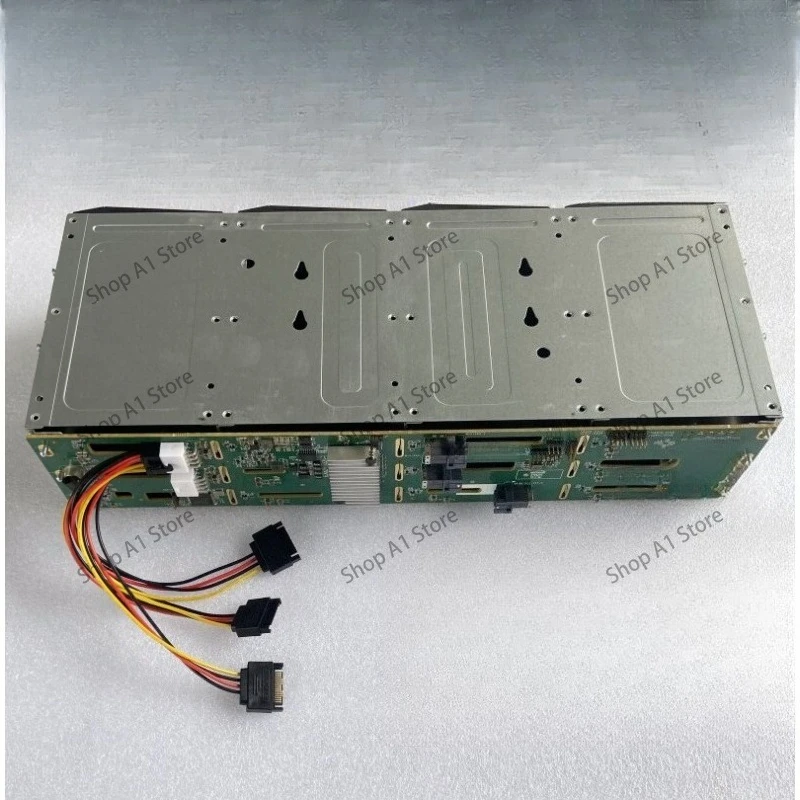 12 Bay 3.5-inch Hard Drive Cage, Hot Swappable 8643 Interface D-type 4pin Power Supply SATA Backplane, Used Goods