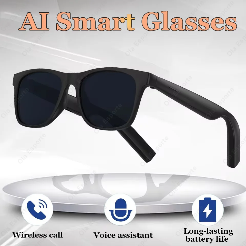 

2026 New Men's Smart Glasses Women's Wireless Bluetooth Call Glasses Voice Call Control Music UV Polarized Waterproof Sunglasses