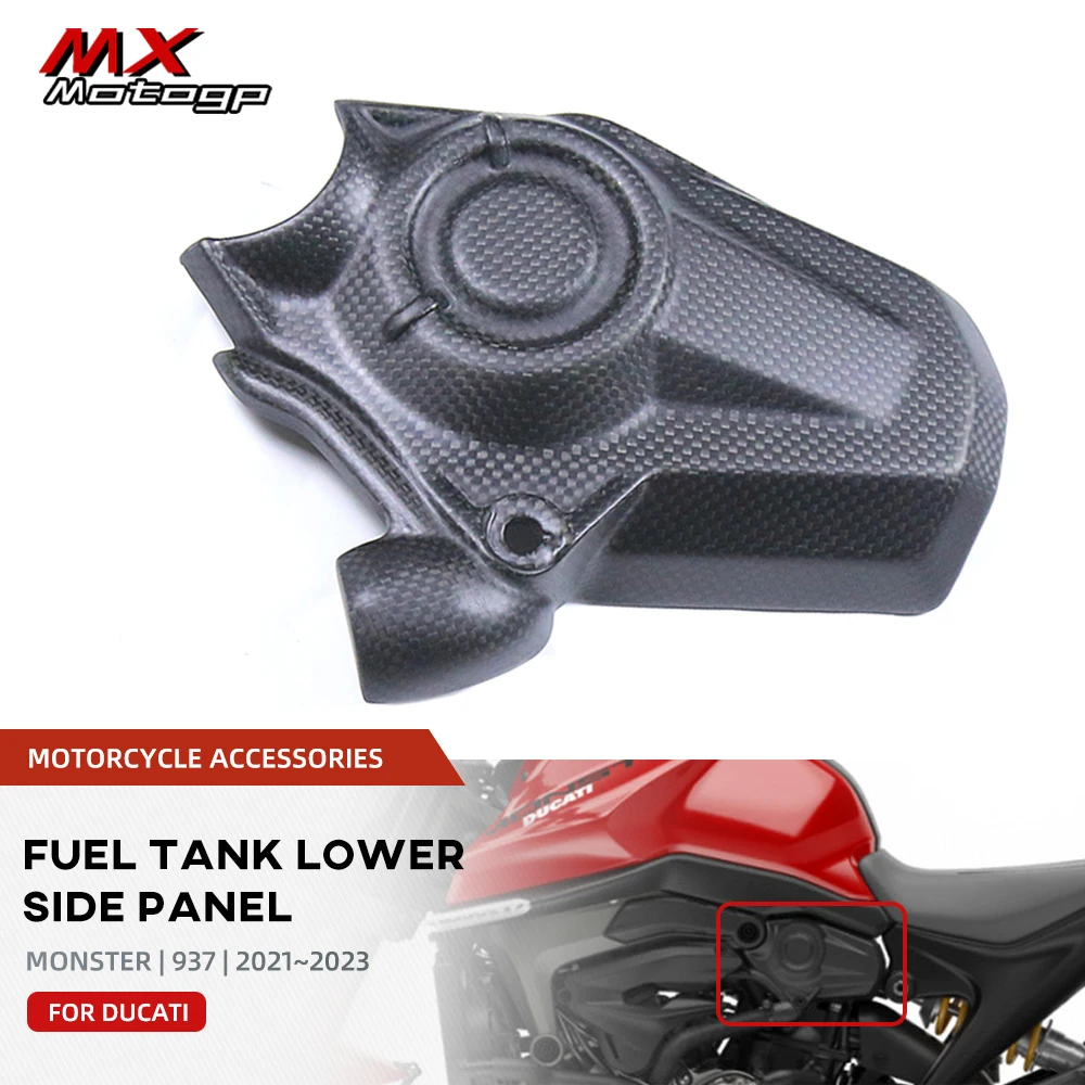 

100% Carbon Fiber Fuel Tank Lower Side Panel Fairing Kit Covers Motorcycle Accessories For DUCATI Monster 937 2021 2022 2023