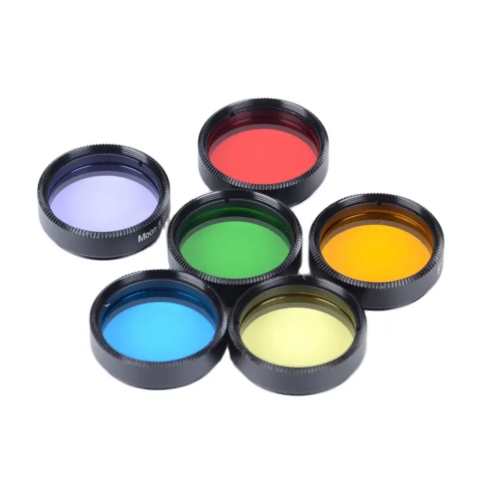 6 PCS/LOT Eyepiece Astronomical Telescope Ocular Lens Planets and Nebula Filter Moon Skyglow 6 Color Selection 1.25 Inch