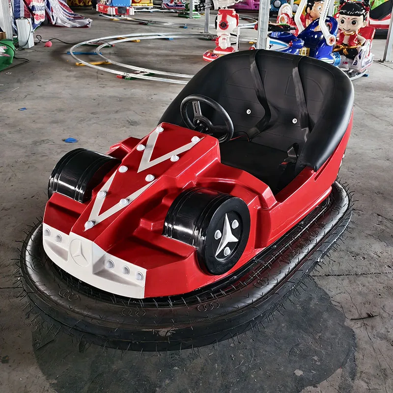 &Fiberglass 24V Battery Bumper Car Colorful LED Lights Commercial Durable Indoor Outdoor Amusement Parks